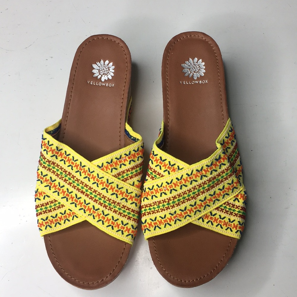 NEW! Yellow Box wedge sandal